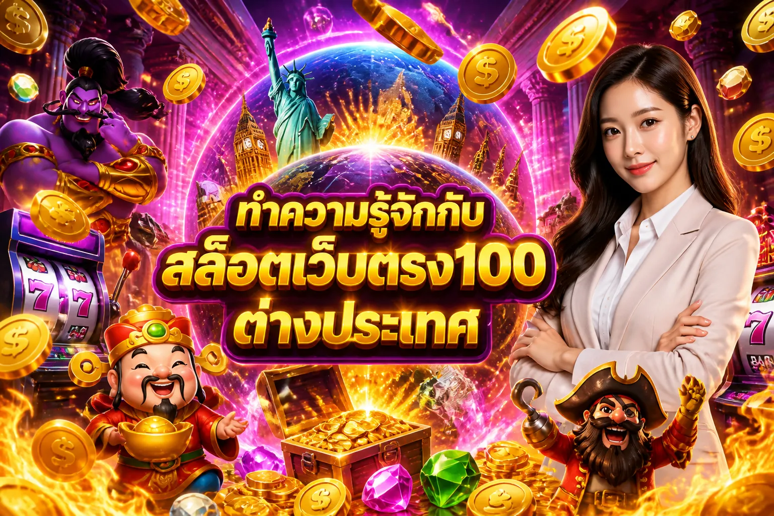 ภาพประกอบหัวข้อ ทำความรู้จักกับสล็อตเว็บตรง100 ต่างประเทศ