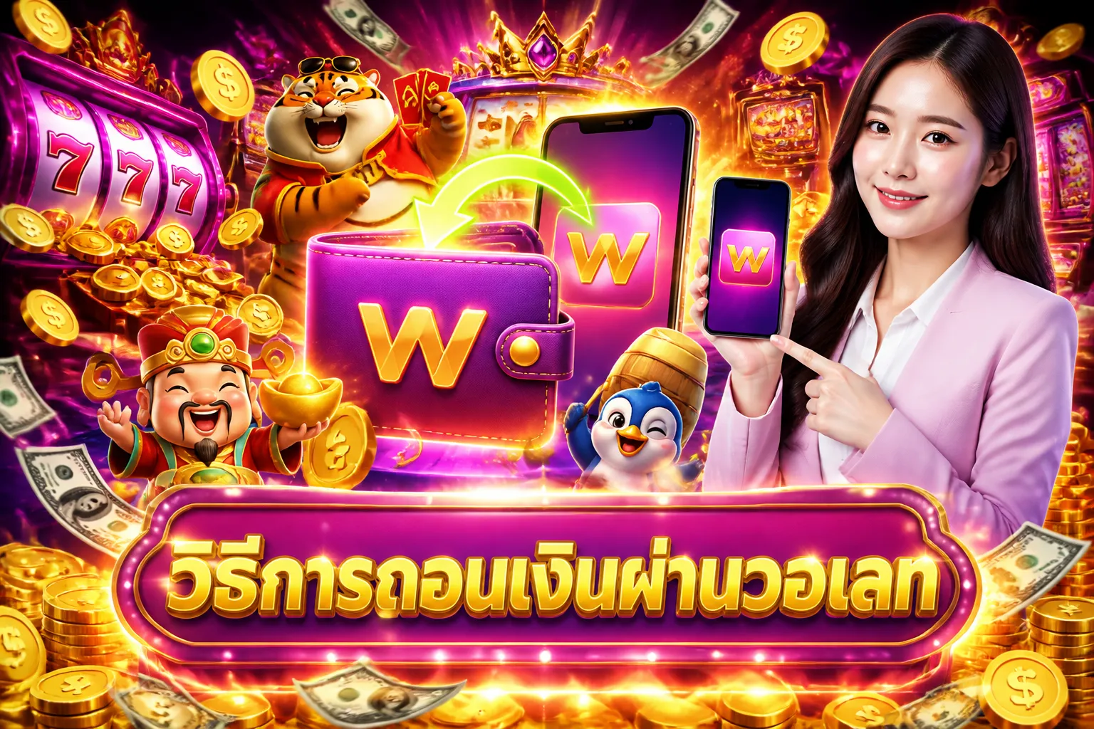 ภาพประกอบหัวข้อ วิธีการถอนเงินผ่านวอเลท